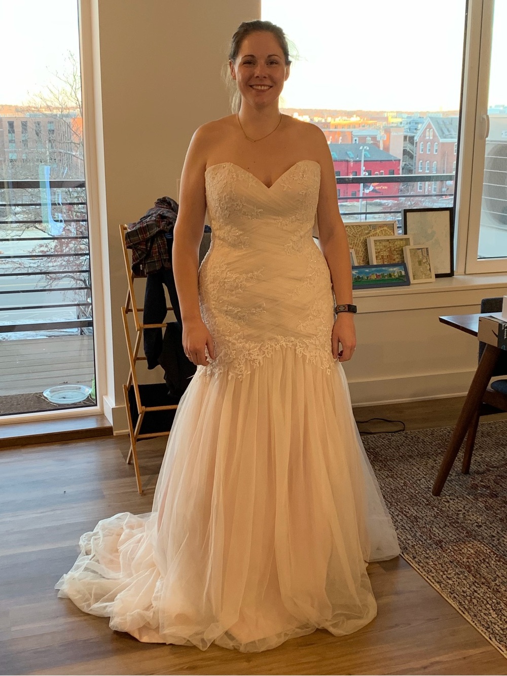 Maggie Sottero Blush Strapless Mermaid Wedding Dress